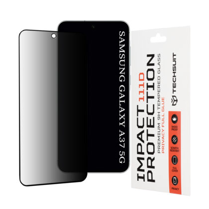 Techsuit - 111D Πλήρης Κόλλα Απορρήτου - Samsung Galaxy A37 5G - Μαύρο