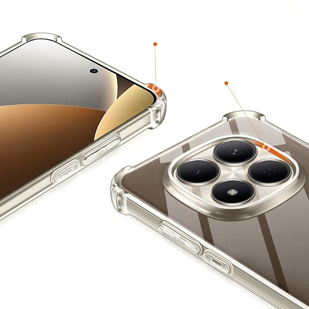 Techsuit Shockproof Clear Silicone - θήκη για Xiaomi Redmi Note 15 Pro+ 5G / Poco M8 Pro - Διάφανο - Image 3
