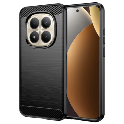 Techsuit Carbon Silicone - θήκη για Xiaomi Redmi Note 15 Pro+ 5G / Poco M8 Pro - Μαύρο