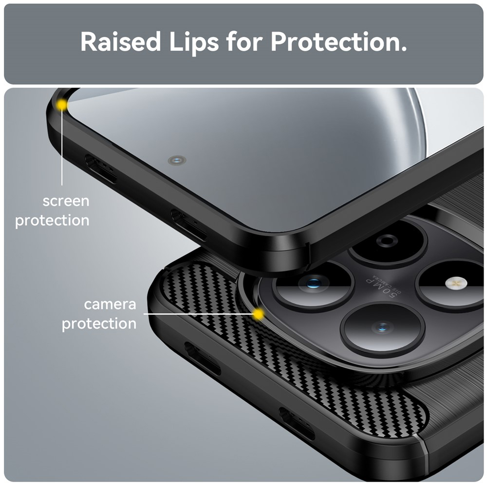 Techsuit Carbon Silicone - θήκη για Xiaomi Redmi Note 15 Pro+ 5G / Poco M8 Pro - Μαύρο - Image 5