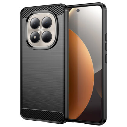 Techsuit Carbon Silicone - θήκη για Xiaomi Redmi Note 15 Pro - Μαύρο
