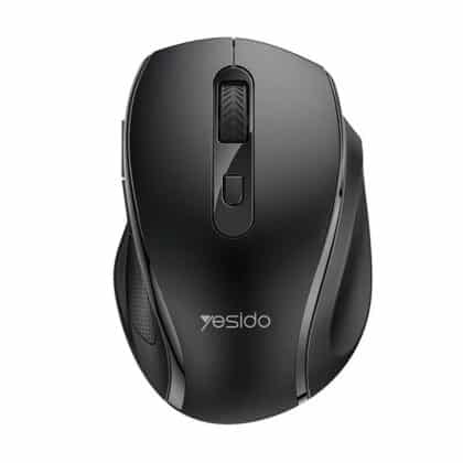 Yesido - Ασύρματο ποντίκι (KB45) - Σύνδεση 2.4G, 800 / 1200 / 1600 DPI, Χαμηλού θορύβου - Μαύρο