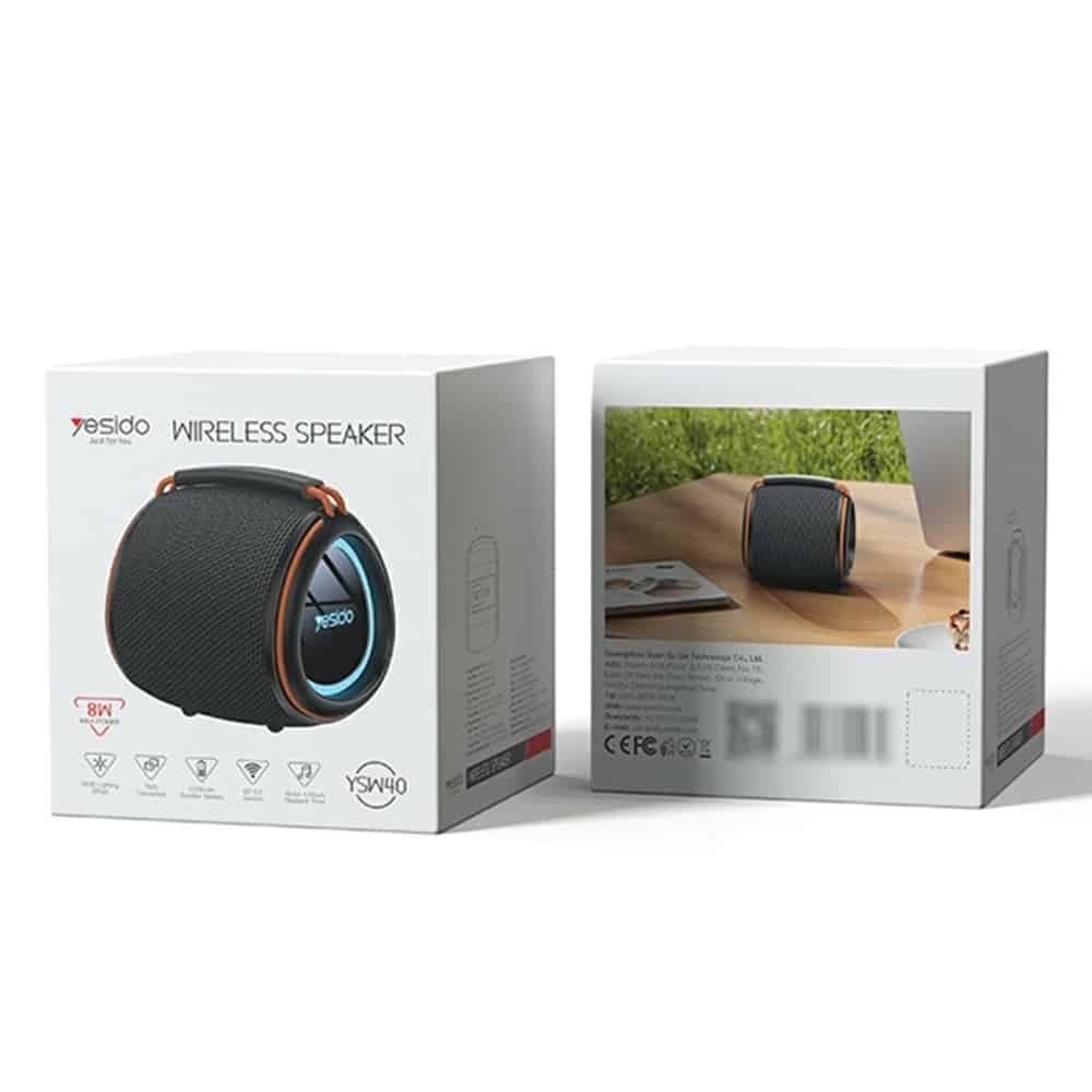 Yesido - Ασύρματο ηχείο (YSW40) - Bluetooth 5.3, Type-C, Κάρτα TF, USB, 1200mAh, 8W - Μαύρο - Image 7