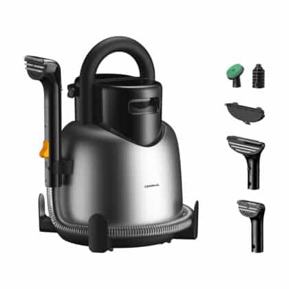 Deerma - Ατμοκαθαριστής (BY700 S) - 13000Pa, 1700W, Υψηλή θερμοκρασία, 3 λειτουργίες, 5 κεφαλές βουρτσίσματος, μεγάλη χωρητικότητα, IPX4, 5 μέτρα - Μαύρο
