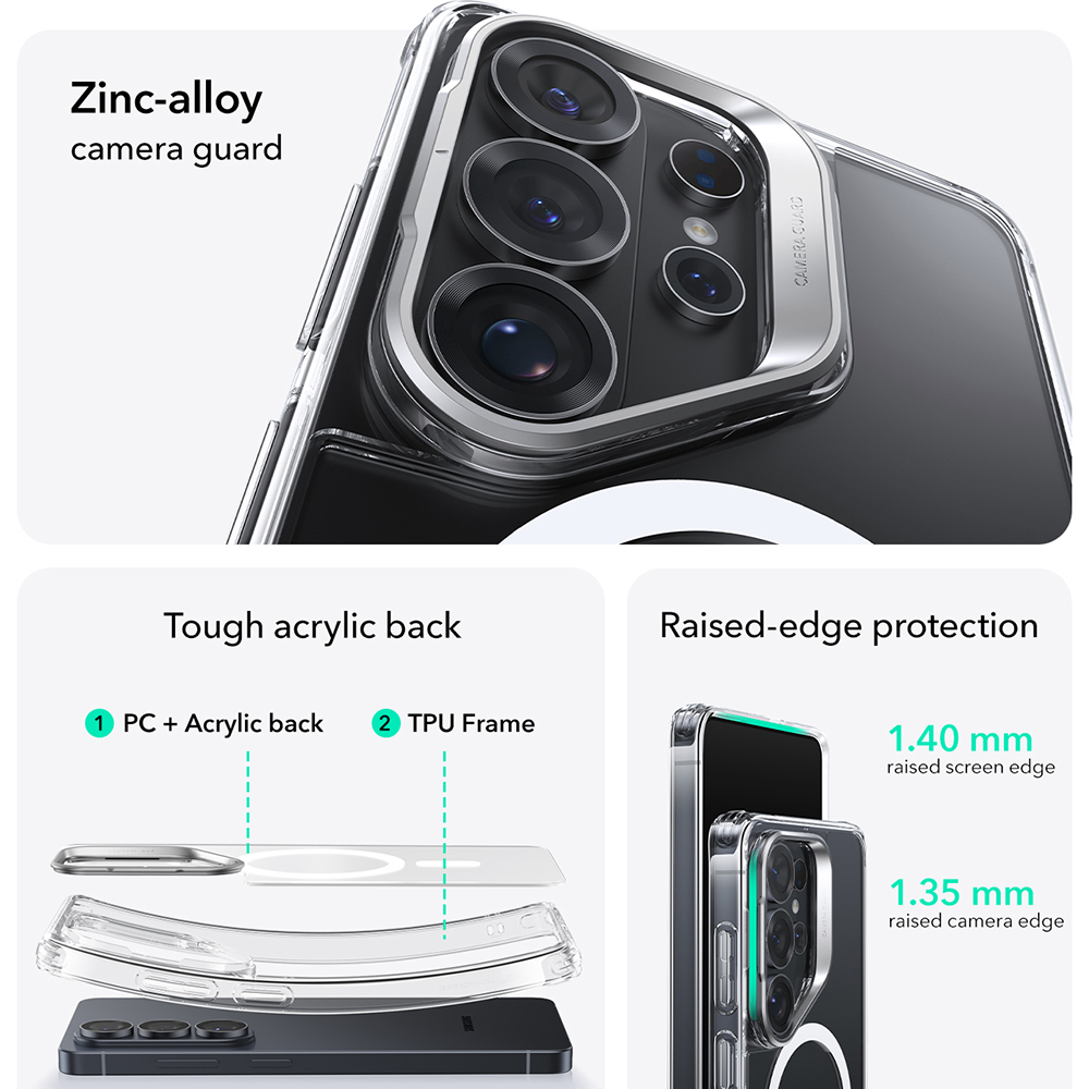 ESR Classic Hybrid HaloLock - θήκη για Samsung Galaxy S26 Ultra - Διάφανο - Image 2