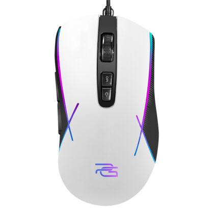 Proove - Ενσύρματο ποντίκι Defiant (CMDE00000101) - για παιχνίδια, USB, LED, 7 κουμπιά, 7200DPI, Windows, MacOS, Linux, 1,5 m - Λευκό