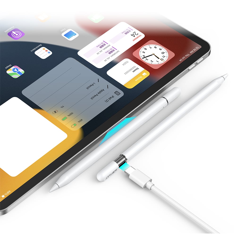 Acefast - Γραφίδα (V3) - για iPad, Ενεργή, Χωρητική, με Ασύρματη Φόρτιση, Ελάχιστη Καθυστέρηση, 90mAh, Type-C - Λευκό - Image 6