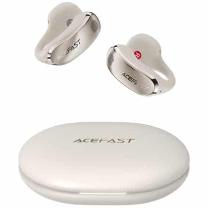 Acefast - Ασύρματα ακουστικά Aceclip Pro (FA006) - OWS Stereo, BT 5.4, Διπλό μικρόφωνο με ακύρωση θορύβου, 400mAh, IP55, Type-C - Χρυσό