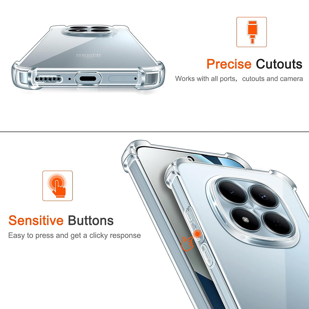 Techsuit Shockproof Clear Silicone - θήκη για Xiaomi Redmi Note 15 Pro - Διάφανο - Image 5