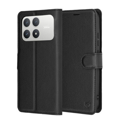 Techsuit Leather Folio - θήκη για Xiaomi Poco F8 Pro - Μαύρο