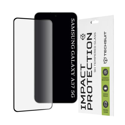 Techsuit - 111D Πλήρης Κάλυψη / Πλήρες Γυαλί με Κόλλα - Samsung Galaxy A37 5G - Μαύρο