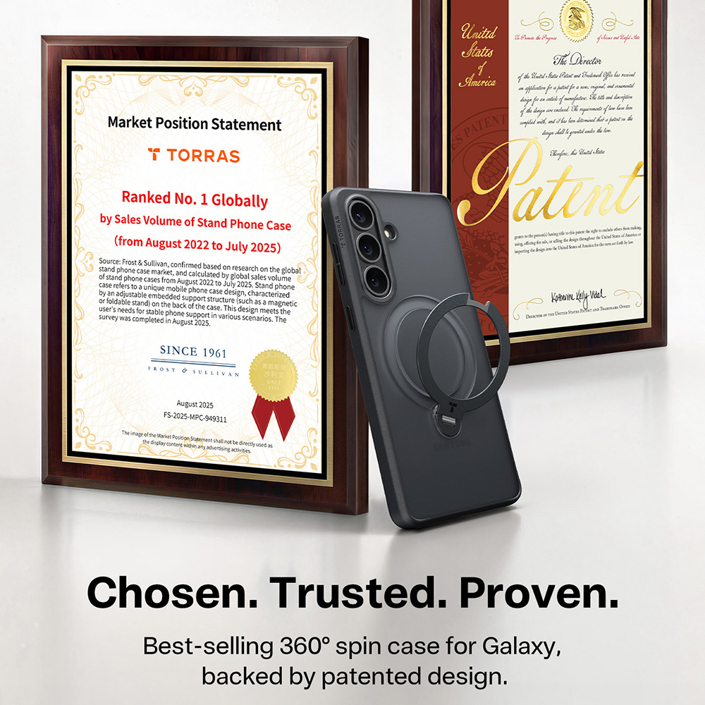 Torras - Σειρά Ostand Spin - Samsung Galaxy S26 Plus - Μαύρο - Image 5