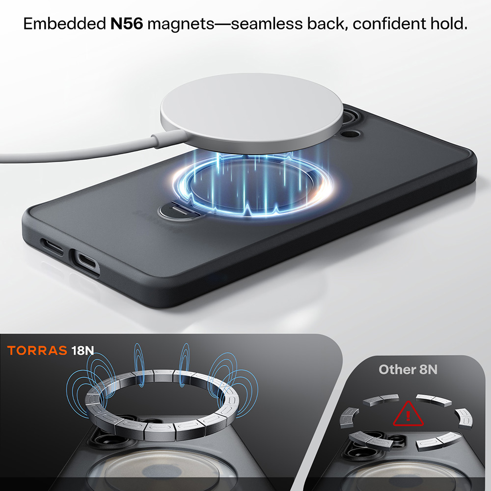 Torras - Σειρά Ostand Spin - Samsung Galaxy S26 Plus - Μαύρο - Image 7
