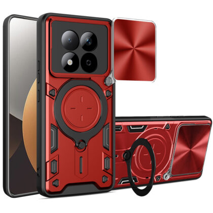 Techsuit CamGuard Pro - θήκη για Xiaomi Redmi Note 15 Pro - Κόκκινο