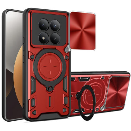Techsuit CamGuard Pro - θήκη για Xiaomi Redmi Note 15 Pro / Poco M8 - Κόκκινο
