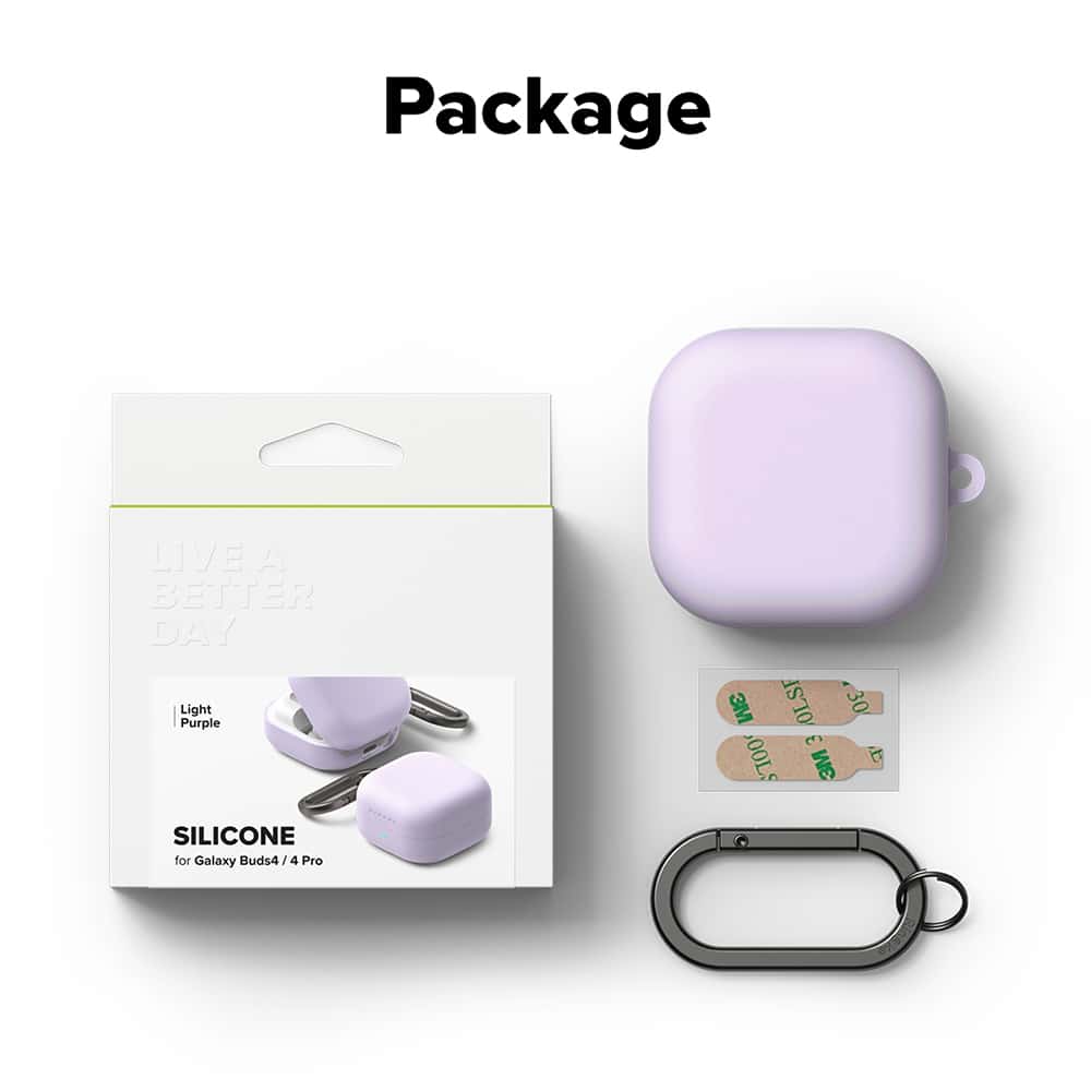 Ringke - Σιλικόνη - Samsung Galaxy Buds 4 Pro - Ανοιχτό Μωβ - Image 7