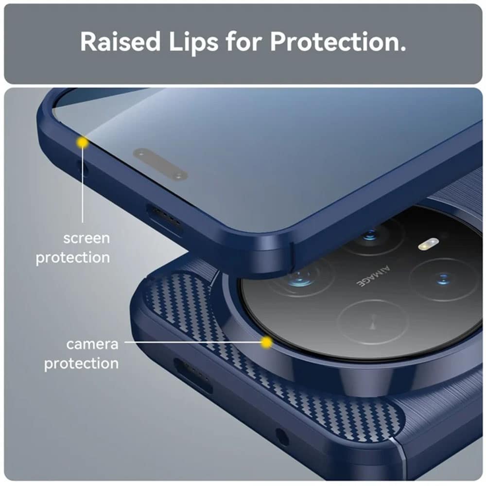 Techsuit Carbon Silicone - θήκη για Honor Magic8 Pro - Μπλε - Image 4