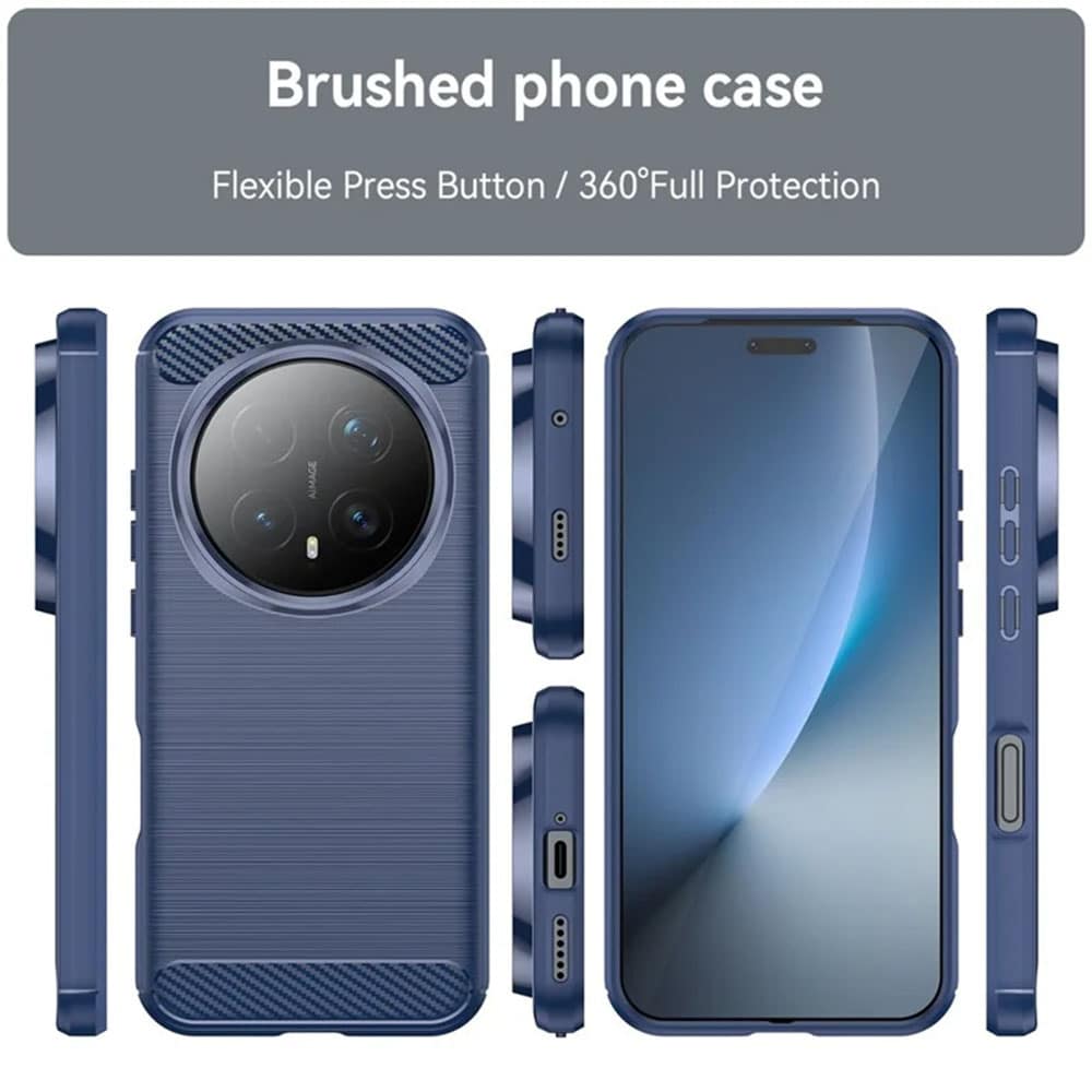 Techsuit Carbon Silicone - θήκη για Honor Magic8 Pro - Μπλε - Image 6