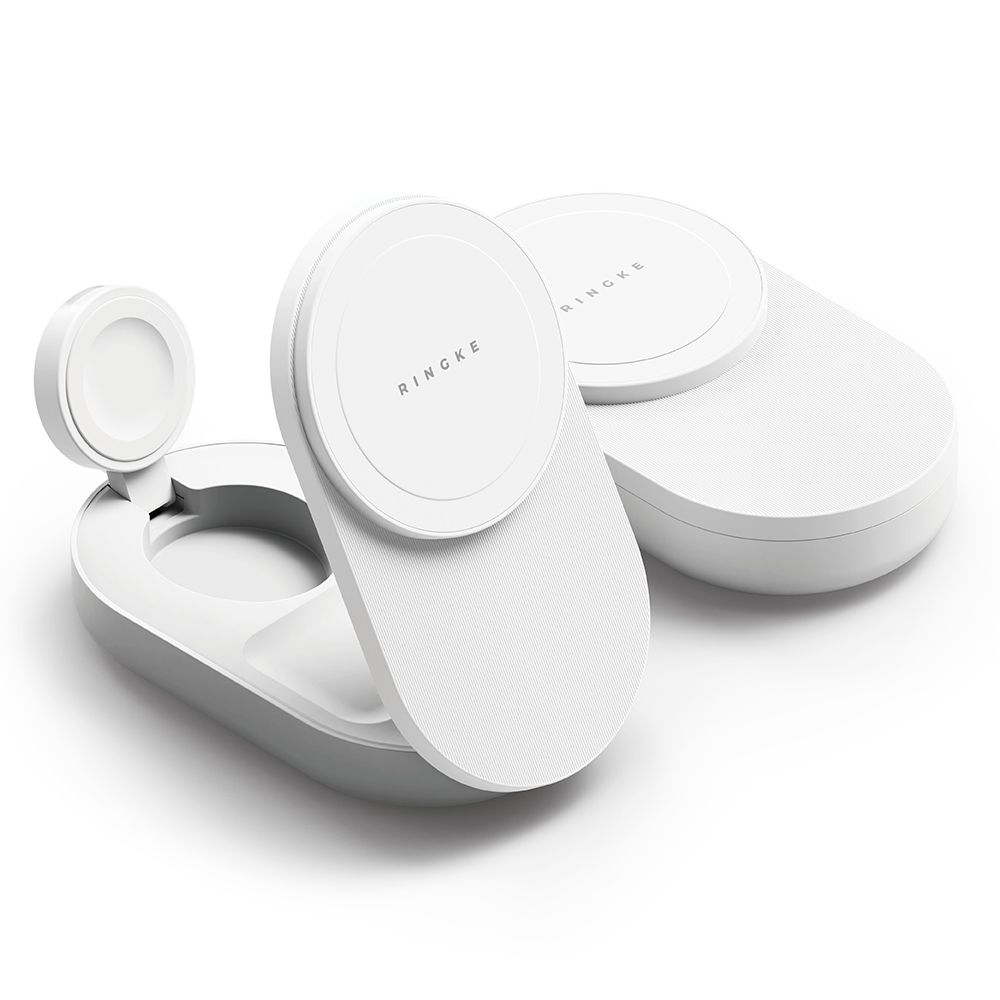 RINGKE 3ΣΕ1 ΜΑΓΝΗΤΙΚΟΣ ΑΣΥΡΜΑΤΟΣ ΦΟΡΤΙΣΤΗΣ MAGSAFE 25W QI2.2 ΛΕΥΚΟΣ - Image 2
