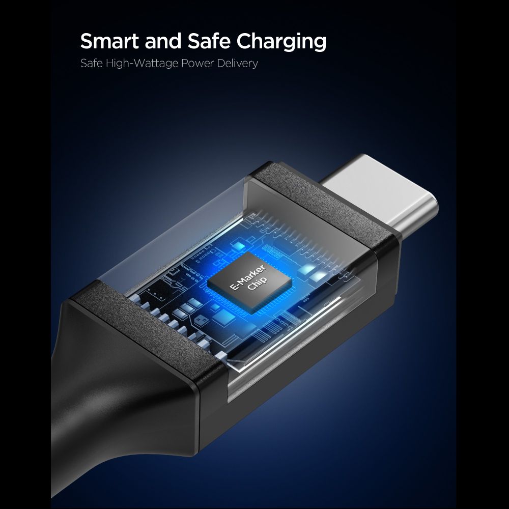 SPIGEN EB24012CC ΚΑΛΩΔΙΟ ΤΥΠΟΥ-C 240W 120CM ΜΑΥΡΟ - Image 3