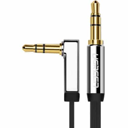 Καλώδιο ήχου 3,5mm σε 3,5mm UGREEN AV119 Γωνιακό, 2m, Μαύρο