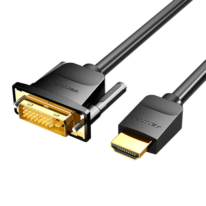 Καλώδιο HDMI σε DVI (24+1) Vention ABFBJ 5m, 4K 60Hz/ 1080P 60Hz (μαύρο) - Image 2