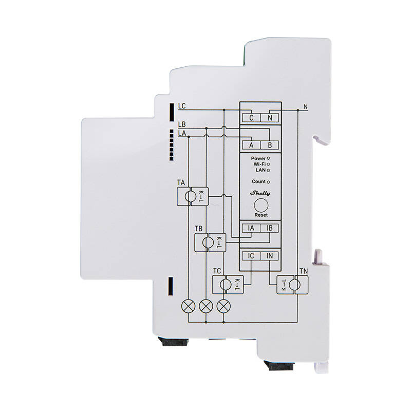 Shelly PRO 3EM 120A 2-Φασικός Μετρητής Ενέργειας, WiFi/Bluetooth - Image 3