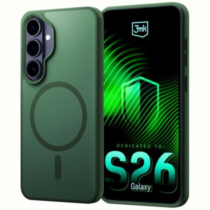 Θήκη Smoke MagCase 3MK για Samsung Galaxy S26, πράσινη