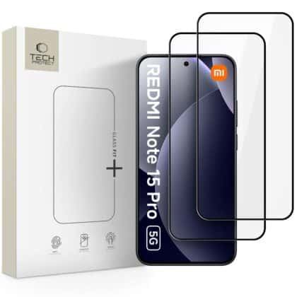 TECH-PROTECT GLASS FIT+ - προστασία για Xiaomi Redmi Note 15 Pro - Μαύρο