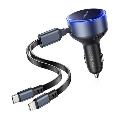 Φορτιστής αυτοκινήτου Vention FFOB0 USB-C + καλώδιο USB-C/Lightning 30W
