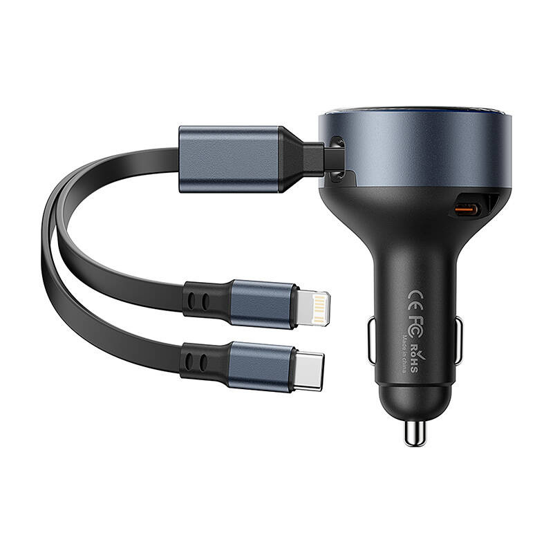 Φορτιστής αυτοκινήτου Vention FFOB0 USB-C + καλώδιο USB-C/Lightning 30W - Image 2