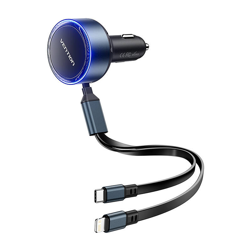 Φορτιστής αυτοκινήτου Vention FFOB0 USB-C + καλώδιο USB-C/Lightning 30W - Image 3