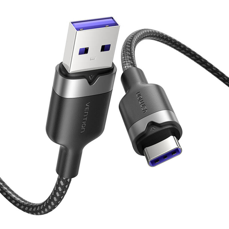 Καλώδιο USB 2.0 A σε USB-C 6A Vention CTOBF 1M (μαύρο) - Image 2