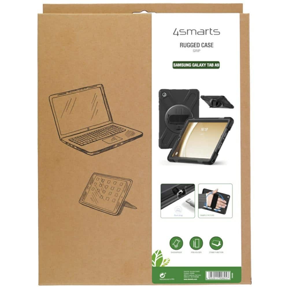4smarts Rugged Case Grip - θήκη για Samsung Galaxy Tab A9 - Μαύρο - Image 7