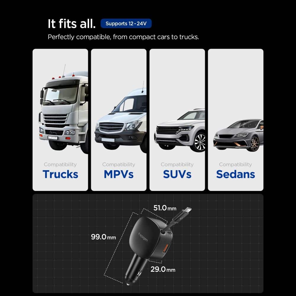 Φορτιστής αυτοκινήτου SPIGEN EV603BT ESSENTAIL ΜΑΥΡΟΣ - Image 5
