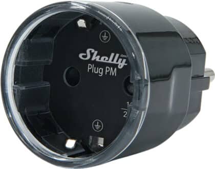 Shelly Plug PM Gen3 Matter 13A έξυπνη πρίζα, μαύρη