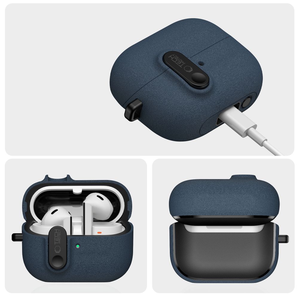 TECH-PROTECT SLIM HOOK SAMSUNG GALAXY BUDS 3 / 3 FE / 3 PRO FLUFFY BLUE - Image 4