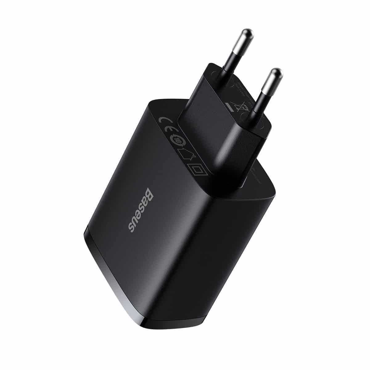 Baseus - Φορτιστής τοίχου Compact (CCXJ020101) - Παγκόσμια συμβατότητα, 3 x USB, 17W, 5V - Μαύρο - Image 5