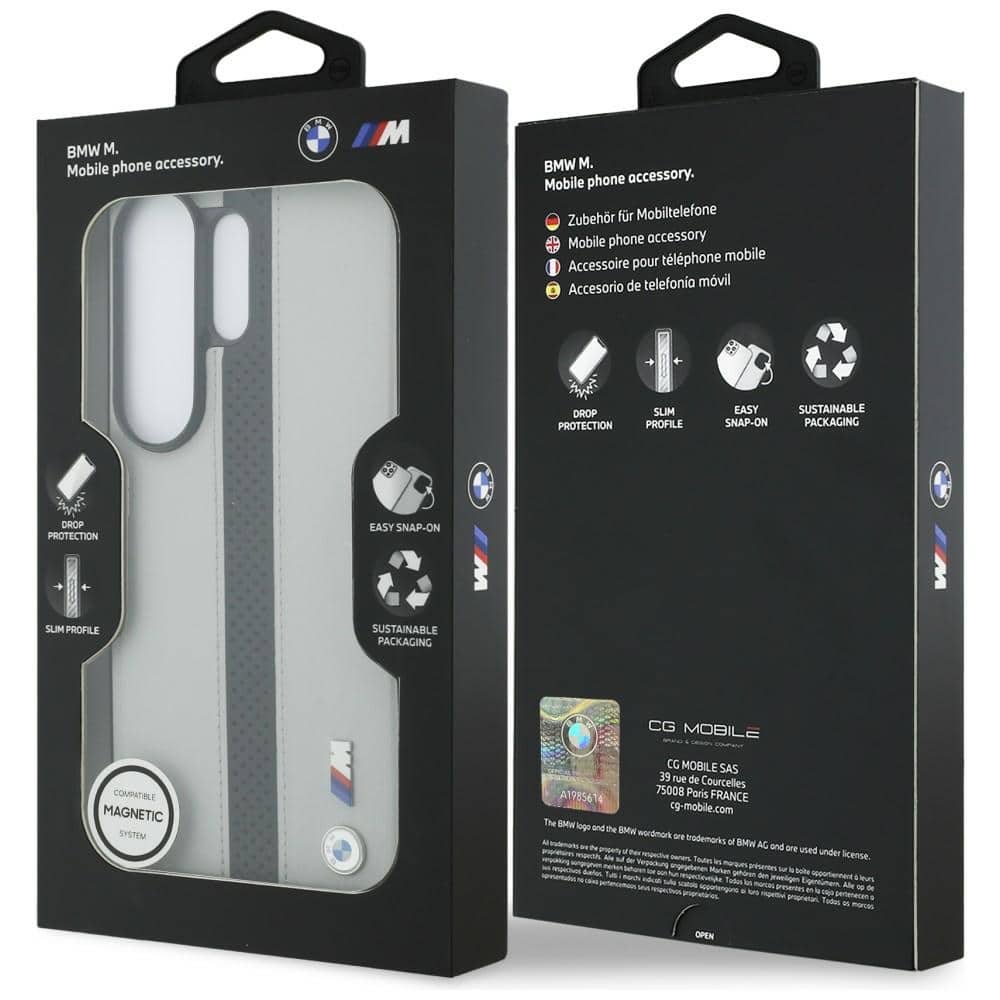 Θήκη BMW με διάτρητη ρίγα και λογότυπο MagSafe για Samsung Galaxy S26 Ultra γκρι - Image 8