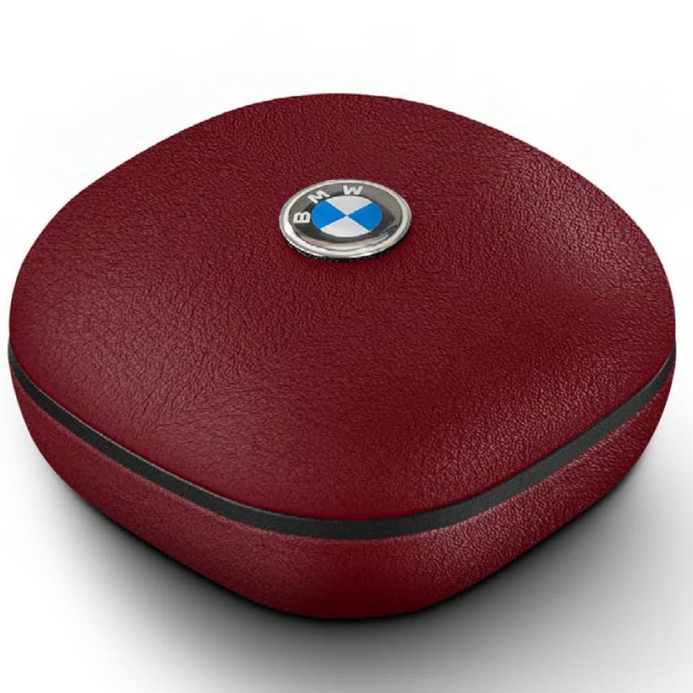 Ακουστικά Bluetooth TWS BMW Δερμάτινα Μεταλλικά Λογότυπα ENC Κόκκινα - Image 2