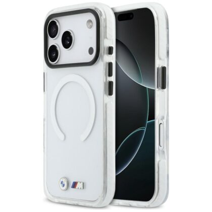 Θήκη BMW M IML Shockproof Metal Logos MagSafe για iPhone 17 Pro διαφανής