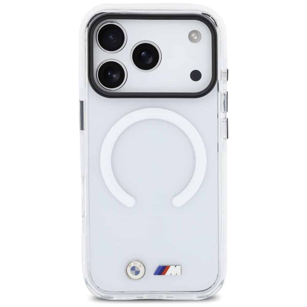 Θήκη BMW M IML Shockproof Metal Logos MagSafe για iPhone 17 Pro διαφανής - Image 3