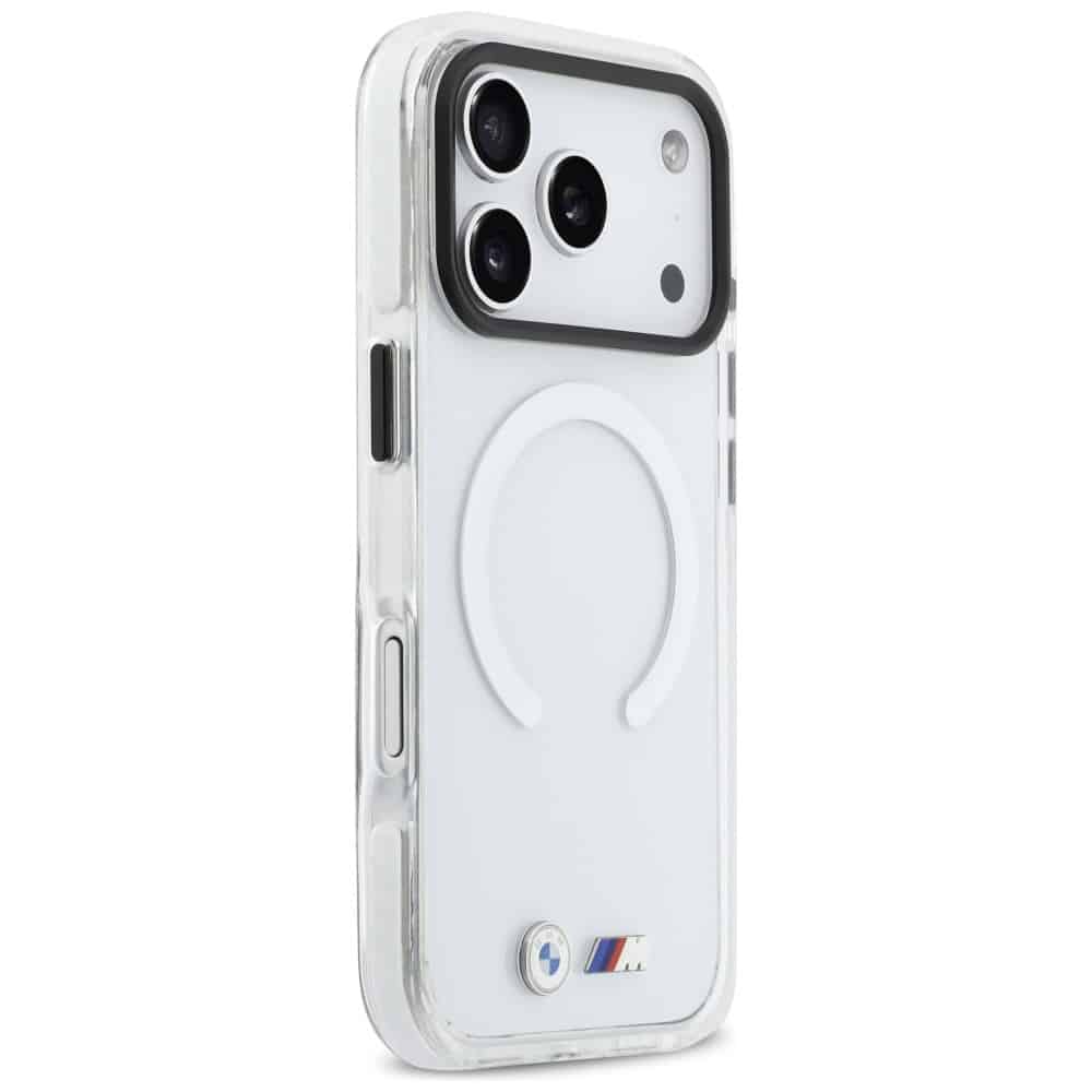 Θήκη BMW M IML Shockproof Metal Logos MagSafe για iPhone 17 Pro διαφανής - Image 4