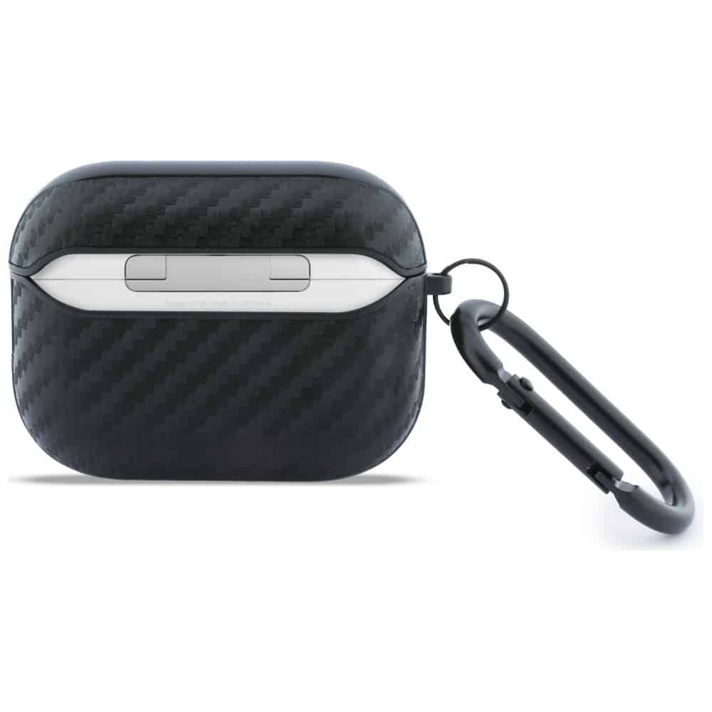 Θήκη BMW Carbon Metal με λογότυπο για AirPods Pro 3, μαύρη - Image 2