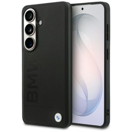 Θήκη BMW Δερμάτινη Hot Stamp MagSafe για Samsung Galaxy S26 μαύρη