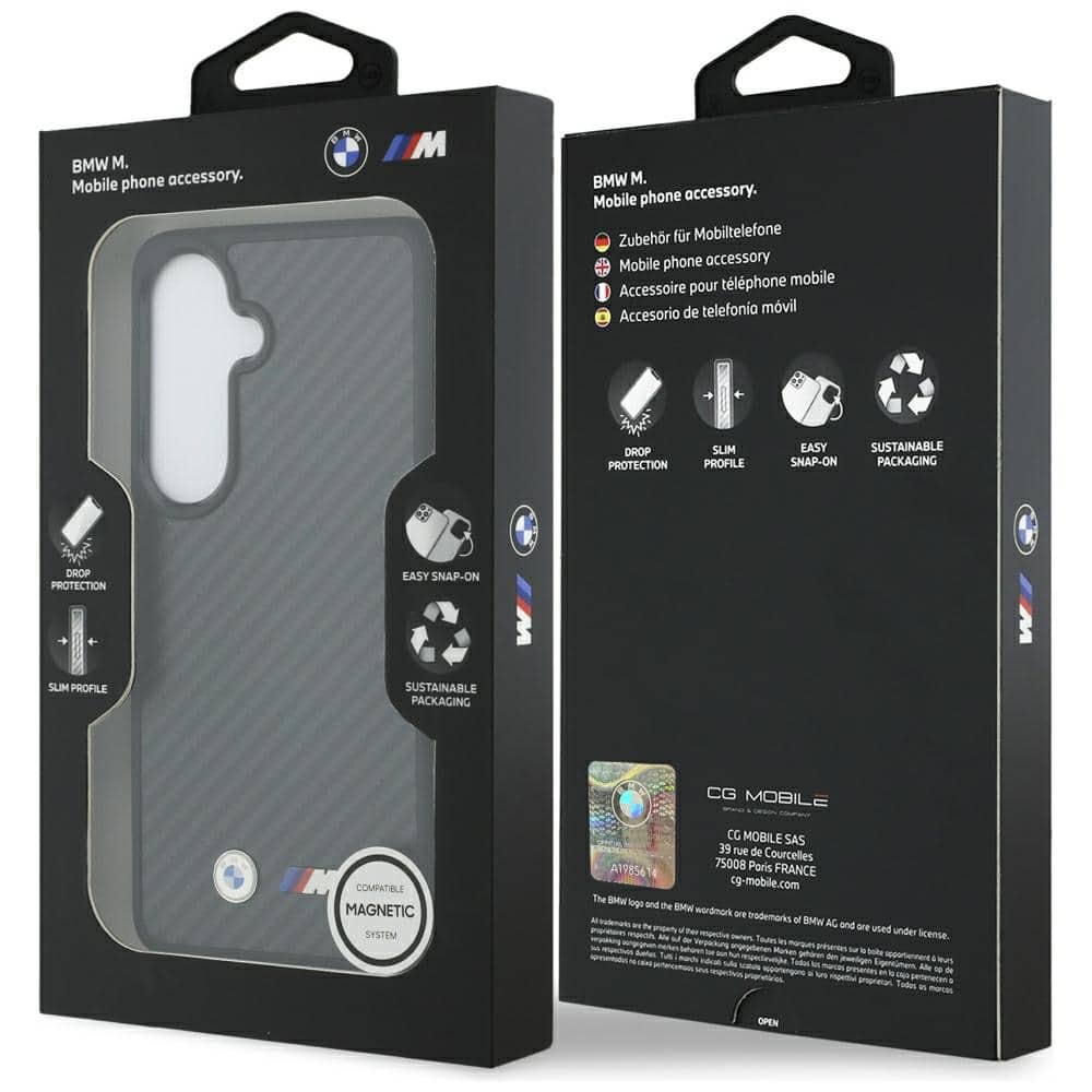 Θήκη BMW M Kevlar Logo MagSafe για Samsung Galaxy S26 μαύρη - Image 8
