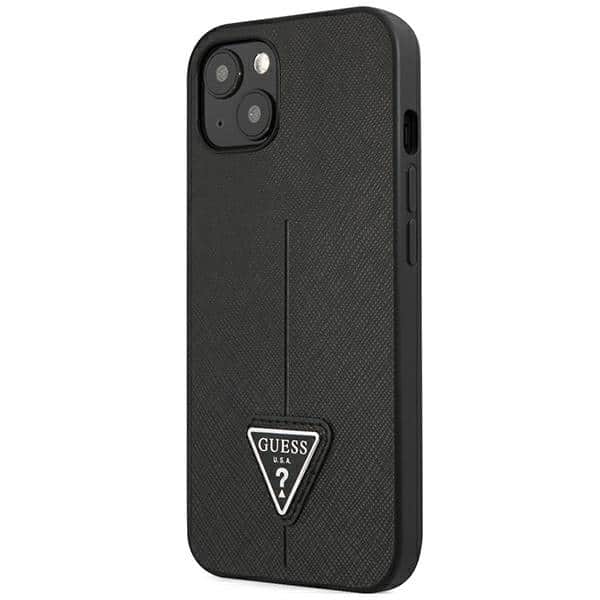 Guess SaffianoTriangle Logo - θήκη για Apple iPhone 14 Plus / 15 - Μαύρο - Image 2