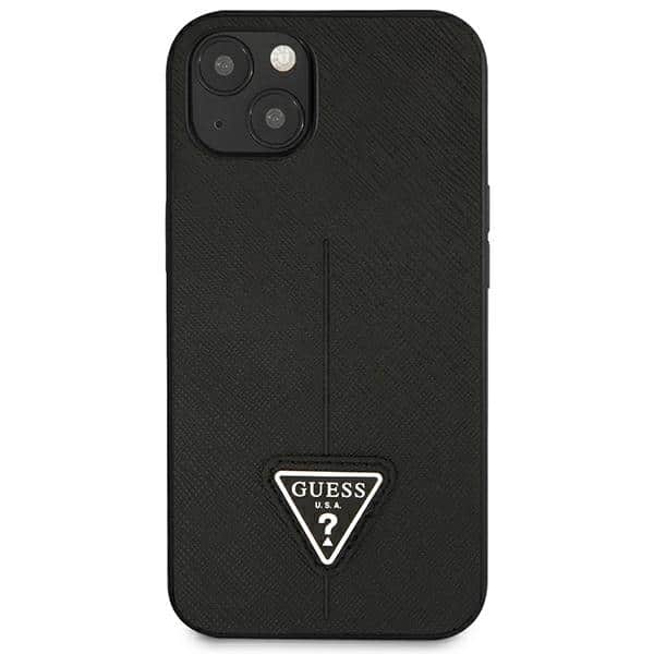 Guess SaffianoTriangle Logo - θήκη για Apple iPhone 14 Plus / 15 - Μαύρο - Image 3