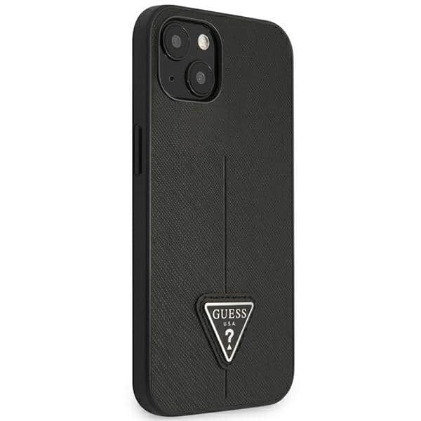 Guess SaffianoTriangle Logo - θήκη για Apple iPhone 14 Plus / 15 - Μαύρο - Image 4