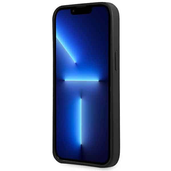 Guess SaffianoTriangle Logo - θήκη για Apple iPhone 14 Plus / 15 - Μαύρο - Image 5